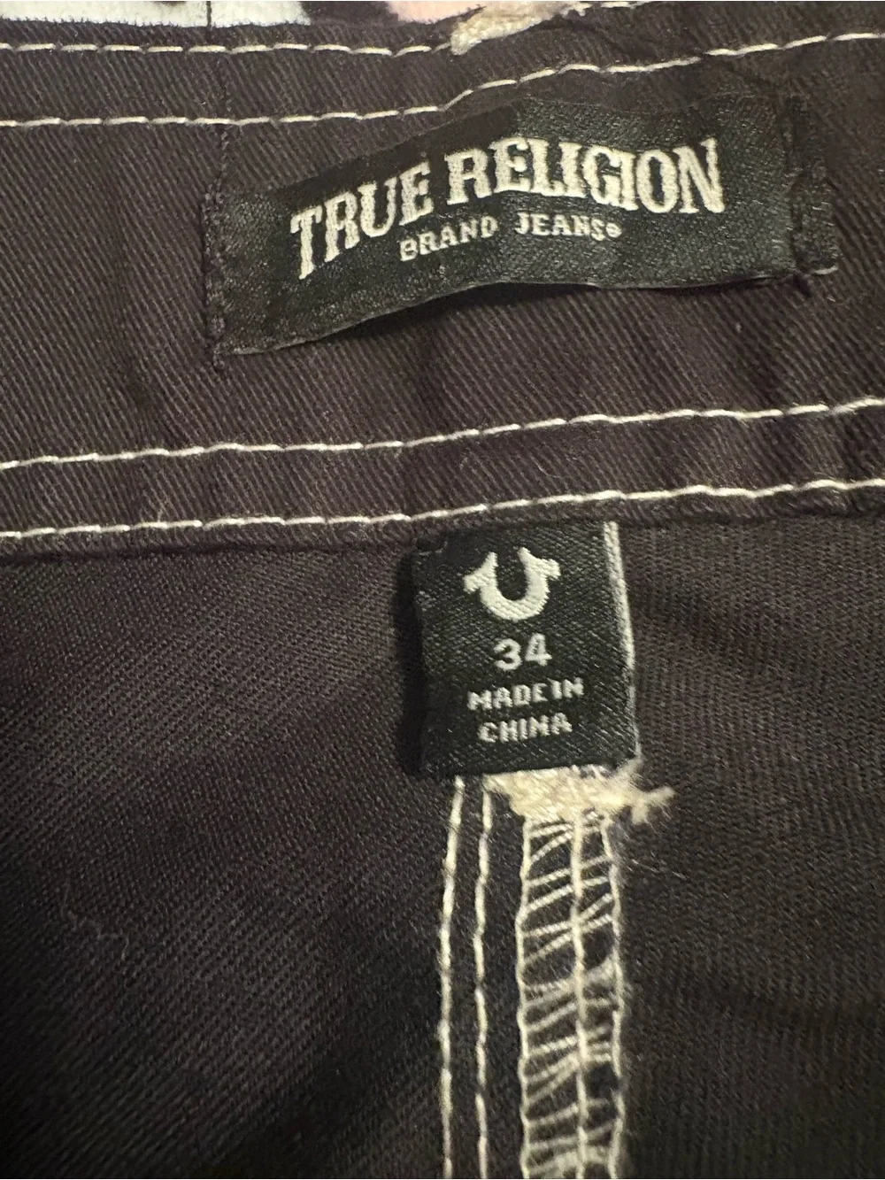True religion Men's Black Cargo Pants - Classic Workwear Style nwt size 34